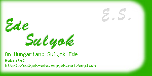 ede sulyok business card